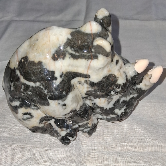 Marble Rhino Figurine